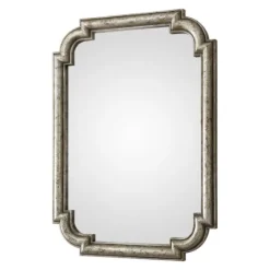 Kirkland's Home Distressed Silver Leaf Wooden Frame Wall Mirror- Decorative Mirrors