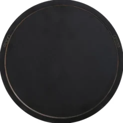 Kirkland's Home Distressed Slate Blue Wooden Round Wall Mirror- Framed Mirrors