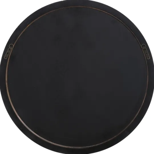 Kirkland's Home Distressed Slate Blue Wooden Round Wall Mirror- Framed Mirrors