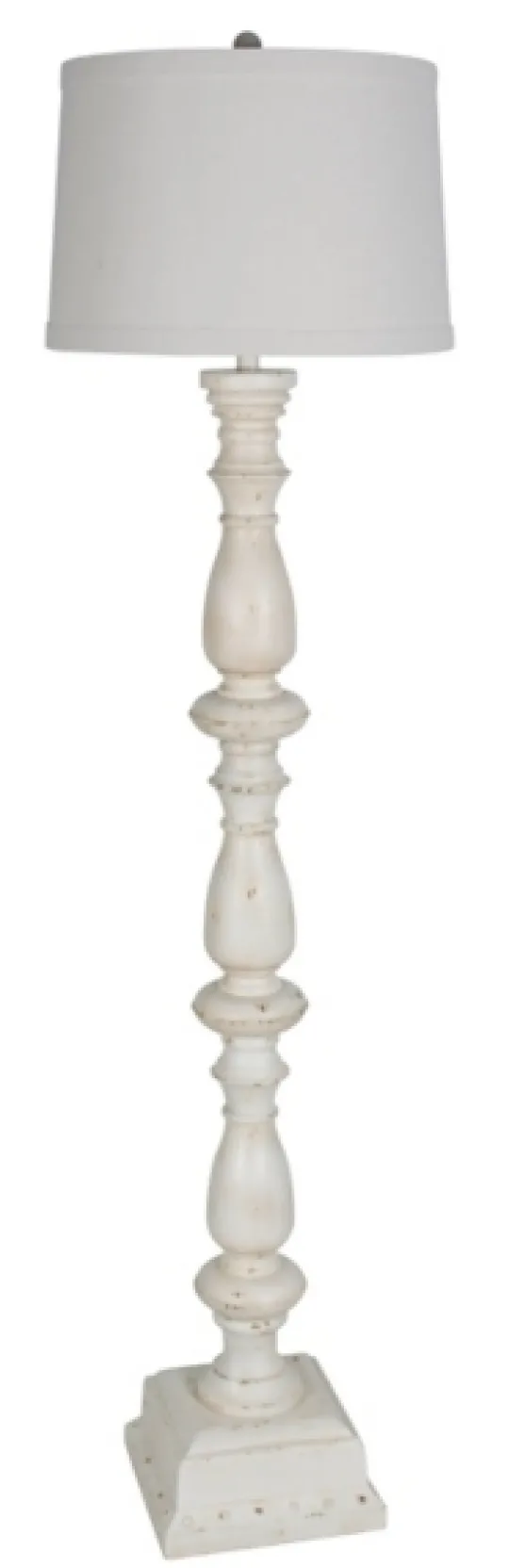 Kirkland's Home Distressed Square Base Floor Lamp- Floor Lamps