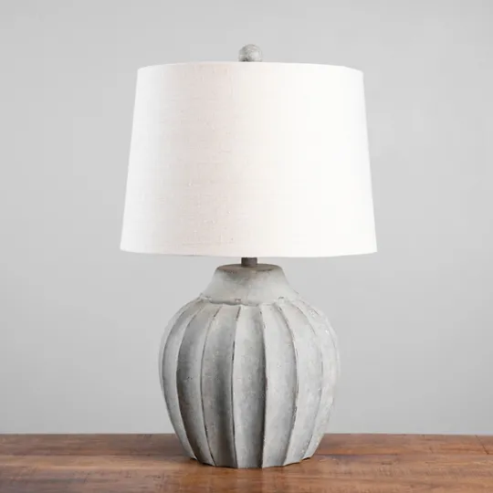 Kirkland's Home Distressed Stone Table Lamp- Table Lamps