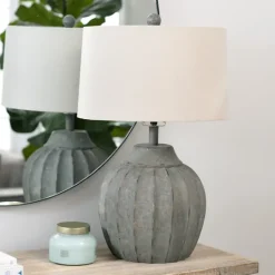 Kirkland's Home Distressed Stone Table Lamp- Table Lamps