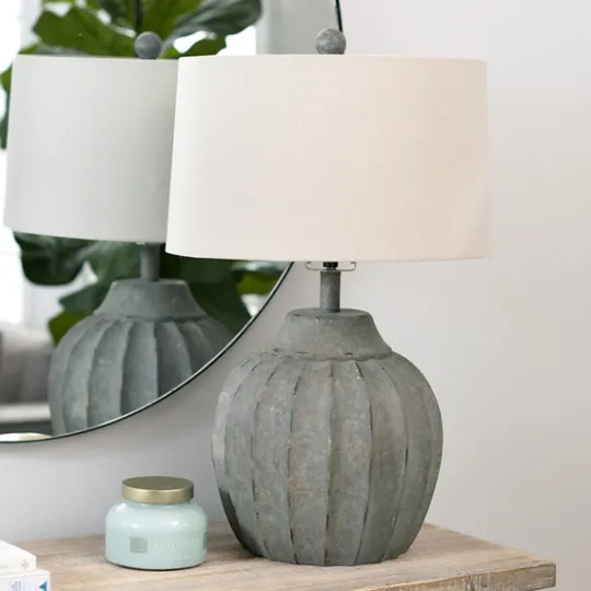 Kirkland's Home Distressed Stone Table Lamp- Table Lamps