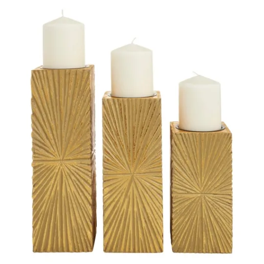 Kirkland's Home Distressed Sunburst Candle Holders, Set Of 3- Candle Holders