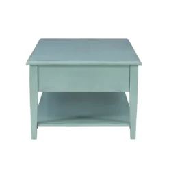 Kirkland's Home Distressed Turquoise Wood 3-Drawer Coffee Table- Coffee Tables