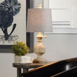 Kirkland's Home Distressed Urn Resin Table Lamp- Table Lamps