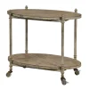 Kirkland's Home Distressed Vintage Rolling Cart Accent Table- Accent & End Tables