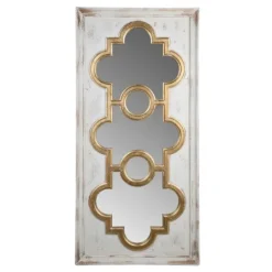 Kirkland's Home Distressed White And Gold Moroccan Mirror- Decorative Mirrors