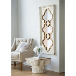 Kirkland's Home Distressed White And Gold Moroccan Mirror- Decorative Mirrors