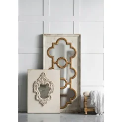 Kirkland's Home Distressed White And Gold Moroccan Mirror- Decorative Mirrors
