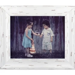 Kirkland's Home Distressed White Farmhouse Frame, 8X10- Picture Frames