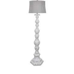 Kirkland's Home Distressed White Floor Lamp- Floor Lamps