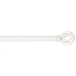 Kirkland's Home Distressed White Open Sphere Curtain Rod, 120 In.- Curtain Rods & Hardware