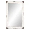 Kirkland's Home Distressed White Reclaimed Wood Wall Mirror- Decorative Mirrors