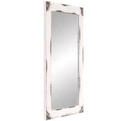 Kirkland's Home Distressed White Reclaimed Wood Wall Mirror- Decorative Mirrors