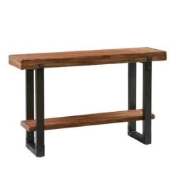 Kirkland's Home Distressed Wood And Gunmetal Console Table- Console Tables