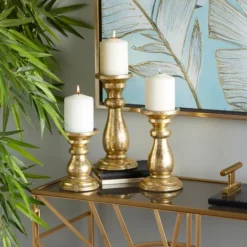 Kirkland's Home Distressed Wood Candle Holders, Set Of 3- Candle Holders