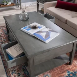 Kirkland's Home Distressed Wood 3-Drawer Coffee Table- Coffee Tables