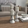 Kirkland's Home Distressed Wood 3-Pc. Candle Holder Set- Candle Holders