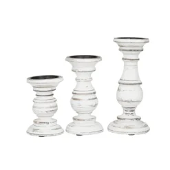 Kirkland's Home Distressed Wood 3-Pc. Candle Holder Set- Candle Holders