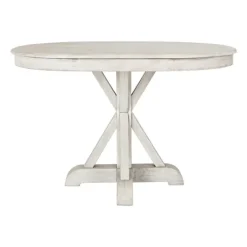 Kirkland's Home Distressed Wood X Base Oval Dining Table- Dining Tables