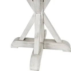 Kirkland's Home Distressed Wood X Base Oval Dining Table- Dining Tables