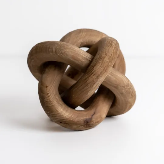 Kirkland's Home Distressed Wooden Knot Sculpture- Statues & Figurines