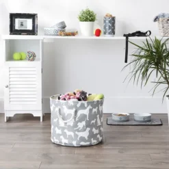 Kirkland's Home Dog Show Round Storage Bin, 15 In.- Baskets & Boxes
