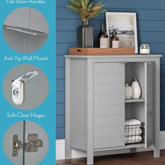 Kirkland's Home 2-Door Floor Cabinet- Bathroom Furniture