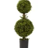 Kirkland's Home Double Ball Boxwood Topiary In Nursery Planter- Trees & Topiaries