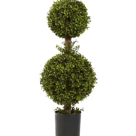 Kirkland's Home Double Ball Boxwood Topiary In Nursery Planter- Trees & Topiaries