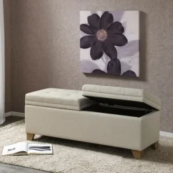 Kirkland's Home Double Opening Storage Bench- Benches & Ottomans