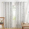 Kirkland's Home Dove Gray Floral 2-Pc. Curtain Panel Set, 96 In.- Curtains & Drapes