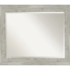 Kirkland's Home Dove Gray Scoop Frame Beveled Mirror, 34X28 In.- Decorative Mirrors