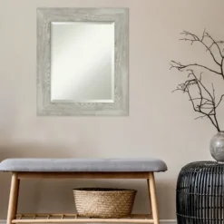 Kirkland's Home Dove Gray Scoop Frame Beveled Mirror, 22X26 In.- Decorative Mirrors