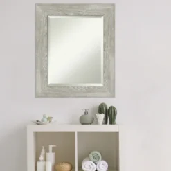 Kirkland's Home Dove Gray Scoop Frame Beveled Mirror, 22X26 In.- Decorative Mirrors