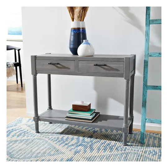 Kirkland's Home Dove Turned Leg Rustic Console Table- Console Tables