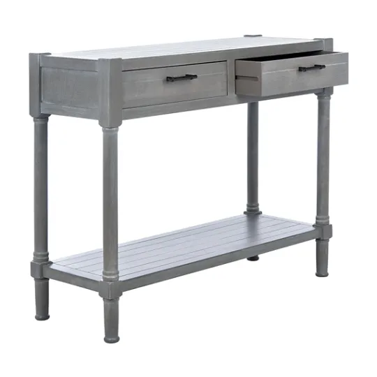 Kirkland's Home Dove Turned Leg Rustic Console Table- Console Tables