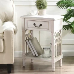Kirkland's Home 1-Drawer Cathedral Sides Accent Table- Accent & End Tables