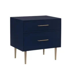 Kirkland's Home 2-Drawer Nightstand With Gold Hardware- Nightstands