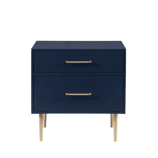 Kirkland's Home 2-Drawer Nightstand With Gold Hardware- Nightstands