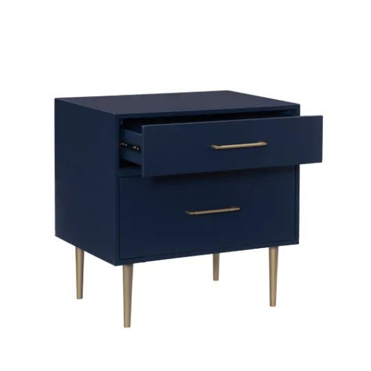 Kirkland's Home 2-Drawer Nightstand With Gold Hardware- Nightstands