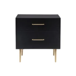 Kirkland's Home 2-Drawer Nightstand With Gold Hardware- Nightstands