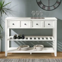 Kirkland's Home 2-Drawer Solid Wood Console Table- Console Tables