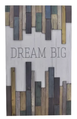 Kirkland's Home Dream Big Wood Slat Wall Plaque- Wall Quotes & Signs