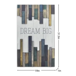 Kirkland's Home Dream Big Wood Slat Wall Plaque- Wall Quotes & Signs