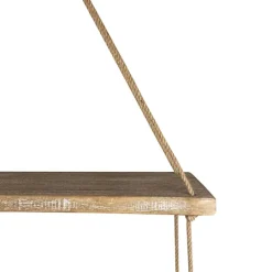 Kirkland's Home Driftwood And Jute Rope Hanging Wall Shelf- Shelves