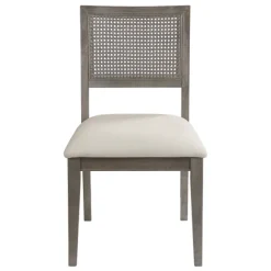Kirkland's Home Dusty Gray Cane Back 2-Pc. Dining Chair Set- Dining Chairs