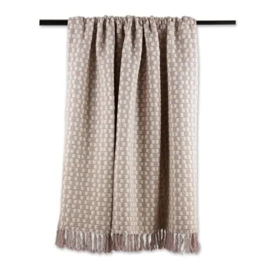 Kirkland's Home Dusty Lilac Urban Check Throw- Blankets & Throws