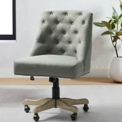 Kirkland's Home Dylan Upholstered Office Chair- Office Furniture